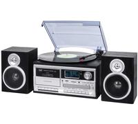 Trevi TT1072 Vintage Style Stereo Turntable System/CD/Cassette. Black