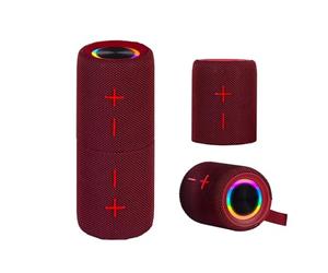 Trevi XR 8A44 Double Portable Amplified Speaker 10W x 2, Wireless Speaker Separable into 2 Units, Micro SD, AUX-IN, Wireless Audio 5.3, IPX5, Built-in Battery, Red