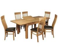 Treviso Oak 4 Seater Extending Dining Set