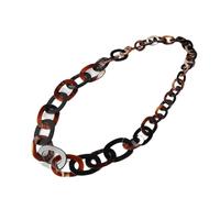 TREWQ All-match Long Sweater Chain Pearlescent Acetate Resin Exaggerated Fashion Atmosphere Personality Long Necklace Handmade Fashion Hip-hop Sweater Decoration A
