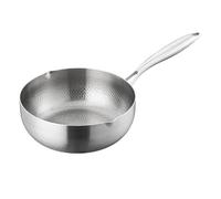 TREWQ Titanium Hammered Pan Pro with Lid,New Multifunctional Pots and Pans,Scratch-Resistant Uncoated Non Stick Frying Pan Milk Pot for Cooking 22cm