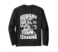 Trex First Day of Back to School Bus Hungry for Learning Long Sleeve T-Shirt