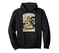 Trex First Day Of Back To School Bus Hungry For Learning Pullover Hoodie