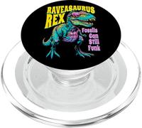 Trex Rave Dinosaur Raveasaurus Rex Trippy EDM Music Festival PopSockets PopGrip for MagSafe