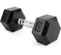 TREXO HXD50 Hexagon Dumbbell Durable Rubberised Cast Iron for Strength Training at Home with Ergonomic Handle Stable and Versatile Dumbbell Hex