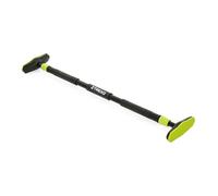 TREXO Pull Up Bar Adjustable Length 70-96cm Grey Steel Max Load 150kg for Pull Ups and Arm and Shoulder Exercises Easy to Install Bar with Rubber Ends Sturdy Attachment