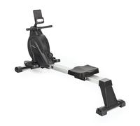 TREXO RM100 Rowing Machine with Magnetic Resistance System 1-16 Flywheel 3.5 kg Weight Display Sturdy Construction Ergometer Rowing Trainer Black