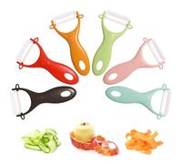 Trez Treamer 6PCS Vegetable Peeler Set with Sharp Blade,Ceramic Apple Peeler Potatoes & Potato Peeler Veggie Peeler Fruit Peeler Carrot Y Peeler Utral Fast Peeling without Rust for Kitchen