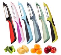 Trez Treamer Vegetable Peelers for Kitchen,6PCS P Peelers Stainless Steel Potato Carrot Veggie Zucchini Cucumber Apple Peeler,Ultra-thin Peeling (6 P Peelers)