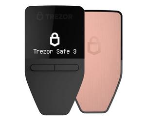 Trezor Safe 3 - Passphrase & Secure Element Protected Crypto Hardware Wallet - Buy, Store, Manage Digital Assets Simply and Safely (Galactic Rose)
