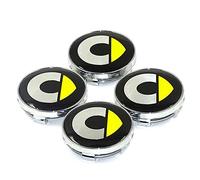 TRFAN 4 Pcs Car Hub Centre Caps for Smart Fortwo 451 453 Forfour 450 452 454 Cabrio Roadster 60mm Wheel Center Cover Cap Rims Protectors Accessories,A