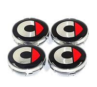 TRFAN 4 Pcs Car Hub Centre Caps for Smart Fortwo 451 453 Forfour 450 452 454 Cabrio Roadster 60mm Wheel Center Cover Cap Rims Protectors Accessories,B