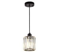TRFAN Kitchen Island Glass Ceiling Hanging Light,Adjustable Led Chandelier Lighting Fixture for Bar Dining Room Bedroom,Modern Min K9 Crystal Pendant Light-A 15x15cm(6x6inch) Decoration