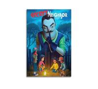 TRFJHDTRE Game Poster Hello Neighbor Poster Decorative Painting Canvas Wall Posters And Art Picture Print Modern Family Bedroom Decor Posters 08x12inch(20x30cm)