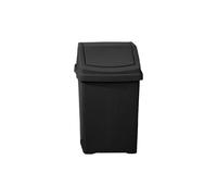 TRG 25L Swing Bin with Removable Swing Lid - Durable Plastic Rubbish Bin for Kitchen, Bathroom, Bedroom & Office | Stylish Waste Bin & Trash Can (Black)