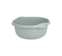 TRG 28cm Washing Up Bowl 5L - Round Plastic Basin for Kitchen Sink, Dishwashing, Mixing, Soaking & Cleaning - Heavy-Duty Multipurpose Wash Bowl (Silver Sage)