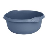 TRG 28cm Washing Up Bowl 5L - Round Plastic Basin for Kitchen Sink, Dishwashing, Mixing, Soaking & Cleaning - Heavy-Duty Multipurpose Wash Bowl (Navy)