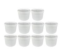 TRG Pack of 10 x 2 Litre Multipurpose Storage Containers with Lids - Durable Heavy Duty Plastic Boxes, Stackable Leak Resistant Tubs For Paint, Kitchen Storage, Craft & General Use