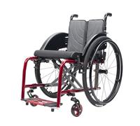 TRGCJGH Portable Lightweight Foldable Wheelchair, Wheelchair for Adults, with Handbrakes and Quick Release Rear Wheels(Red,36cm/14.1in)