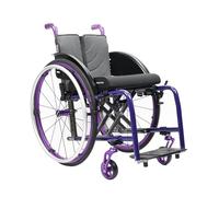 TRGCJGH Sport Wheelchairs for Adults, Self-propelled Manual Wheelchair Foldable, with Quick Release Rear Wheels and Anti-Tip Wheels, 23lbs(Purple,36cm/14.1in)