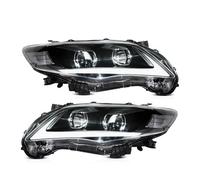 TRGDFDAA Car Lamp Headlights Compatible With Toyota For Corolla 2011 2012 2013 Auto DRL Headlight Front Cover Fog Lamp Car Accessorie Daytime Running Light Black 2PCS