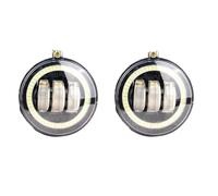 TRGDFDAA Fog Lamp with Halogen Bulb Compatible With Chrysler For C For Lujo 2007-2009 For C For SRT8 2007-2009 2 Pieces Car Right Left Fog Light Angel Eye Daytime Running Lamp DRL