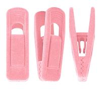 Trgowaul Blush Pink Velvet Hanger Clips, Pants Hangers Velvet Clips, Strong Finger Clips Perfect for Thin Velvet Hangers (60 PCS Blush Pink)