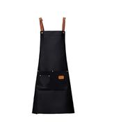 TRgqify-KM Kitchen Aprons For Woman Men Chef Work Apron For Grill Restaurant Bar Shop Cafes Beauty Nails Studios Uniform (Color : Black, Size : OneSize)