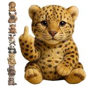 TRgqify-KM Middle Finger Plush Cute Animal Desk Statue Mini Home Office Theme Party Bar Table Mood Decoration Props Gift Accessories(K 20cm)