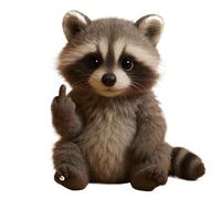 TRgqify-KM Middle Finger Plush Cute Animal Desk Statue Mini Home Office Theme Party Bar Table Mood Decoration Props Gift Accessories(E 20cm)