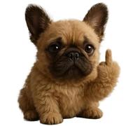 TRgqify-KM Middle Finger Plush Cute Animal Desk Statue Mini Home Office Theme Party Bar Table Mood Decoration Props Gift Accessories(A 20cm)