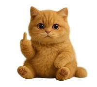 TRgqify-KM Middle Finger Plush Cute Animal Desk Statue Mini Home Office Theme Party Bar Table Mood Decoration Props Gift Accessories(H 20cm)