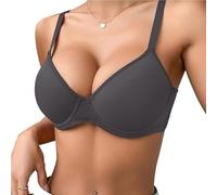 TRgqify-KM Women Everyday Bras Support Comfort Bralette Push Up Underwear Plus Size Adjustable Straps T Shirt Bra(Grey,70B)