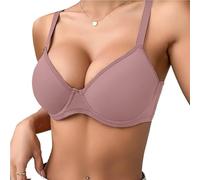 TRgqify-KM Women Everyday Bras Support Comfort Bralette Push Up Underwear Plus Size Adjustable Straps T Shirt Bra(Purple,90B)