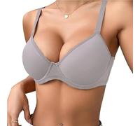 TRgqify-KM Women Everyday Bras Support Comfort Bralette Push Up Underwear Plus Size Adjustable Straps T Shirt Bra(Light Gray,70B)