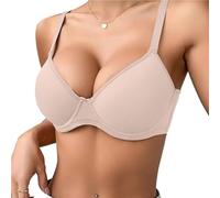 TRgqify-KM Women Everyday Bras Support Comfort Bralette Push Up Underwear Plus Size Adjustable Straps T Shirt Bra(Light Pink,85B)