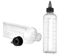 TRHDFW 2 Pack Applicator Bottle for Hair, 8.5oz Hair Color Applicator Bottle Twist-On Top Tip Cap Hair Oil Applicator, Plastic Squeeze Bottle Root Hair Dye Bottle with Graduated Scale
