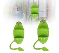 TRHDFW 2Pcs Cuttlefish Holder Stand Bird Parrot Cuttlebone Holder for Feeding Pet Birds Parrots Parakeets Cockatoos Lovebirds Green Cheek Chicks and Finches Container to Place Various foods