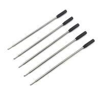 TRHDFW 5Pcs Black Pen Refills, Replaceable Ballpoint Pen Refills Compatible with Cross Ballpoint Pens, Standard Medium Point Metal Pens Refills Suitable for Most Ball Point Pens - Easy to Install