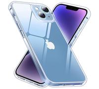 TRHDFW Clear for iPhone 13 Case/iPhone 14 Case, [Never Yellow] [Shockproof Mil-grade Protection] Protective Bumper Hard PC Phone Cases, Anti-Fingerprint Thin Slim Fit Cover,Clear