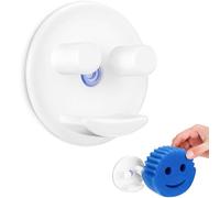 TRHDFW scrub daddy caddy Funny Face Sponge Holder 1 Pack Suction Holder for Kitchen Bathroom Sink Designed for Round Funny Sponges with Suction Cup Installation Dishwasher Safe(Sponges Not Included)