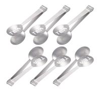 TRHDFW Spoon Shaped Tea Bag Squeezer/Holder Gadget, Round Stainless Steel Teabag Tong Strainer Holder Kitchen Bar