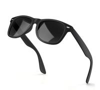 TRHDFW Sunglasses-Mens-Womens-UV400-Protection Rectangular Sunglasses Retro Black Sun Glasses Unisex Classic Ultralight Shades For Cycling Driving Fishing
