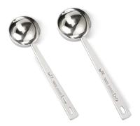 TRHDFW Tablespoon Measuring Spoon 2 Pieces 1 Tablespoon Scoops with Long Handle, 15 ml Stainless Steel Coffee Measuring Spoon 15ml Measuring Tablespoon for Coffee Milk Fruit Powder