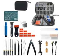 Trhillsbrad 3D Printer Accessory Kit, 3D Printer Tool Kit, 48 Pieces 3D Printer Accessories with Nozzle Cleaning Set, Deburring Tool, Tweezers, Removal Tools, Pliers Tool Tools & Accessories