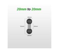 TRHJSC Fit For Ram Mounts Double Socket Arm Accessroeies | Double Ball Mount Adapter 1 Inch To 25mm/17mm/20mm Composite Extension Ball(LB-20)