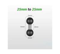 TRHJSC Fit For Ram Mounts Double Socket Arm Accessroeies | Double Ball Mount Adapter 1 Inch To 25mm/17mm/20mm Composite Extension Ball(LB-01)