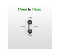 TRHJSC Fit For Ram Mounts Double Socket Arm Accessroeies | Double Ball Mount Adapter 1 Inch To 25mm/17mm/20mm Composite Extension Ball(LB-17)