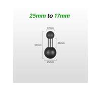 TRHJSC Fit For Ram Mounts Double Socket Arm Accessroeies | Double Ball Mount Adapter 1 Inch To 25mm/17mm/20mm Composite Extension Ball(LB-01(17))