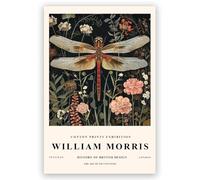 TrhjumpQx William Morris Poster William Morris Wall Art William Morris Prints Exhibition Print Vintage Wall Art Textiles Art Vintage Poster Dragonfly Insects Art 12x18inch Unframed